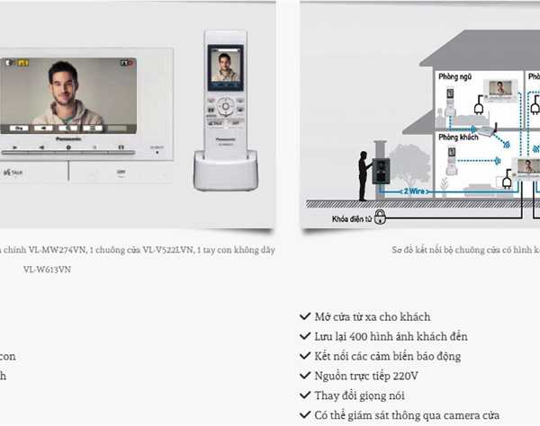 Chuông cửa có màn hình màu Panasonic VL-SVN511VN